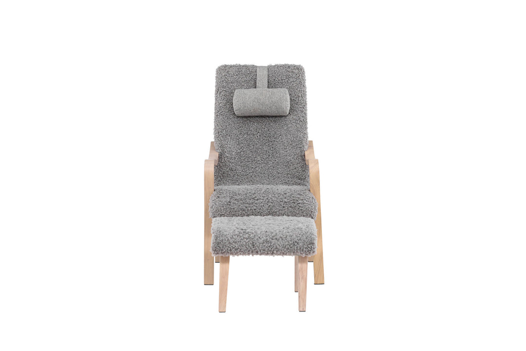 Venture Home Fårö Lounge Chair - Oak Veneer / Light Grey