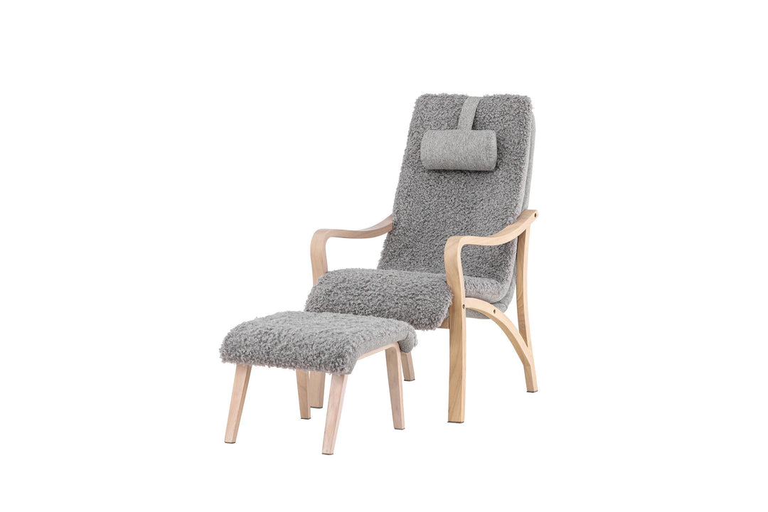 Venture Home Fårö Lounge Chair - Oak Veneer / Light Grey