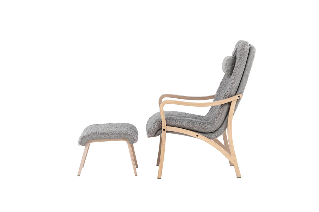 Venture Home Fårö Lounge Chair - Oak Veneer / Light Grey