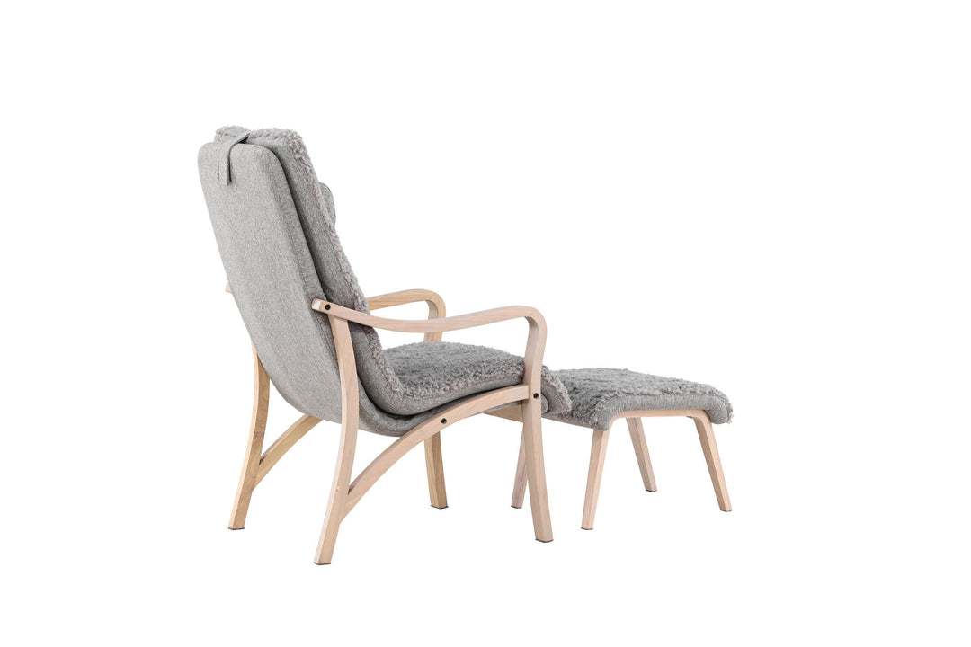 Venture Home Fårö Lounge Chair - Oak Veneer / Light Grey