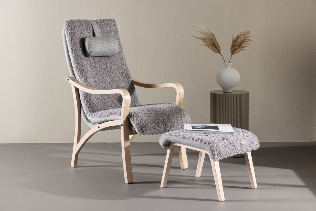 Venture Home Fårö Lounge Chair - Oak Veneer / Light Grey