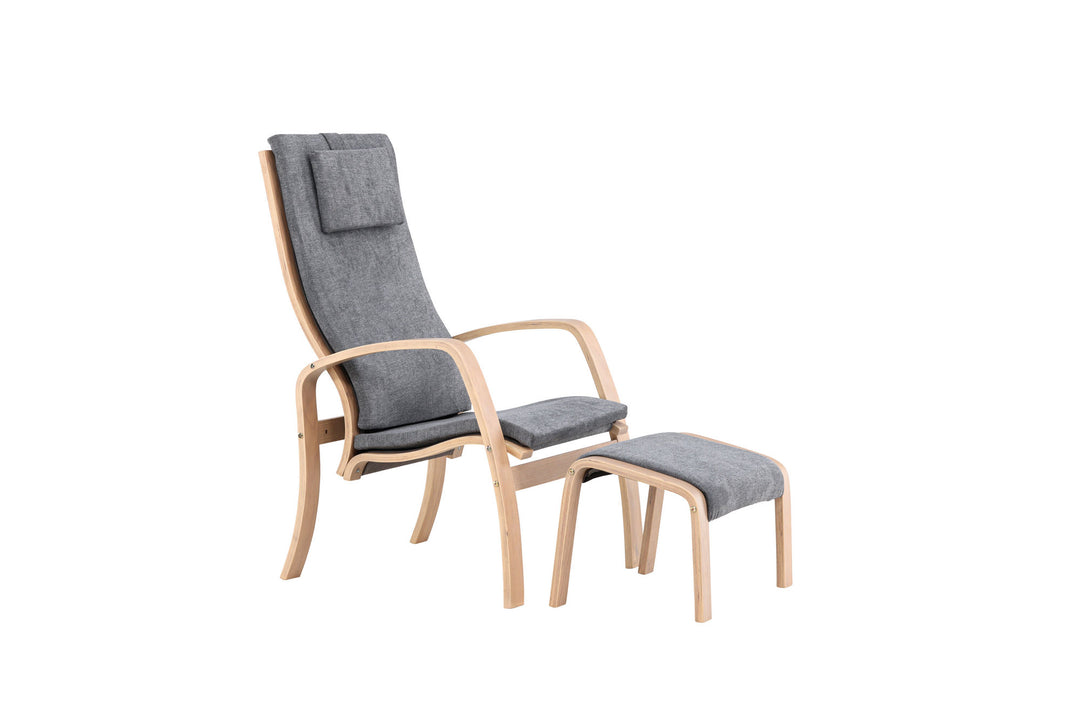 Venture Home Grötö Lounge Chair  - Oak Veneer  /  Dark Grey