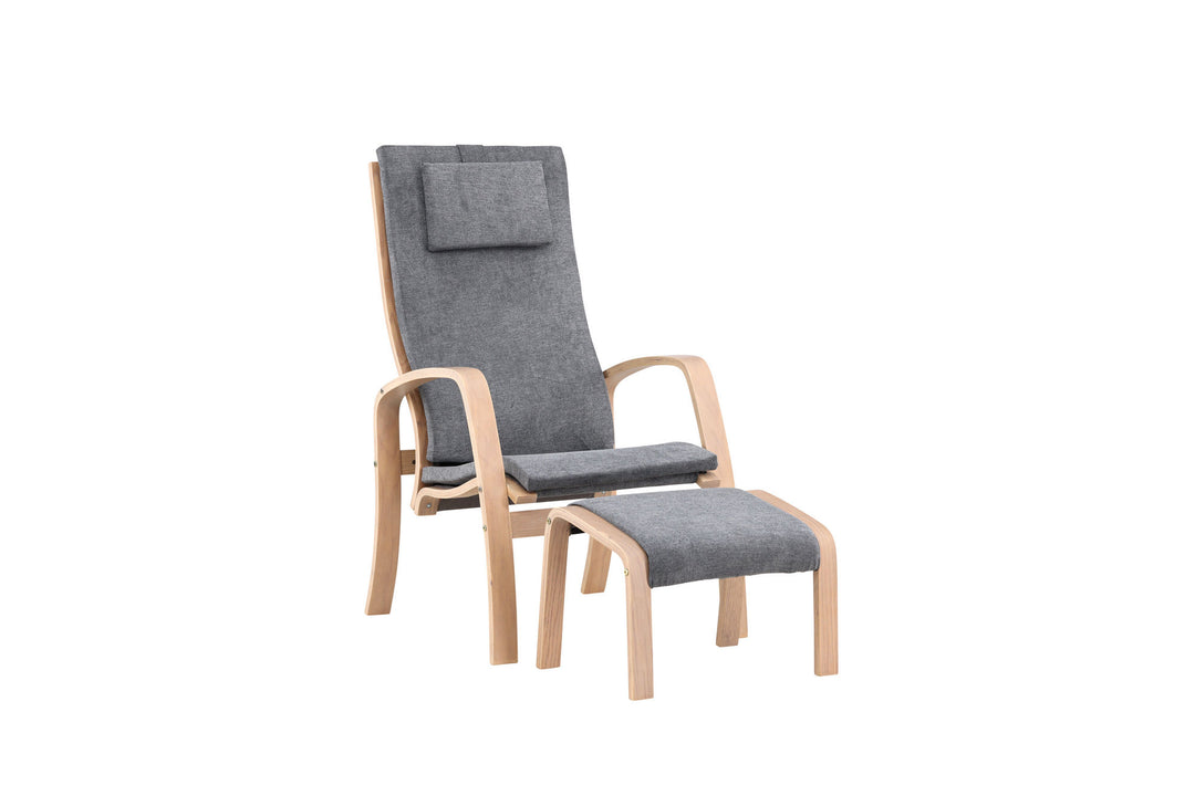 Venture Home Grötö Lounge Chair  - Oak Veneer  /  Dark Grey