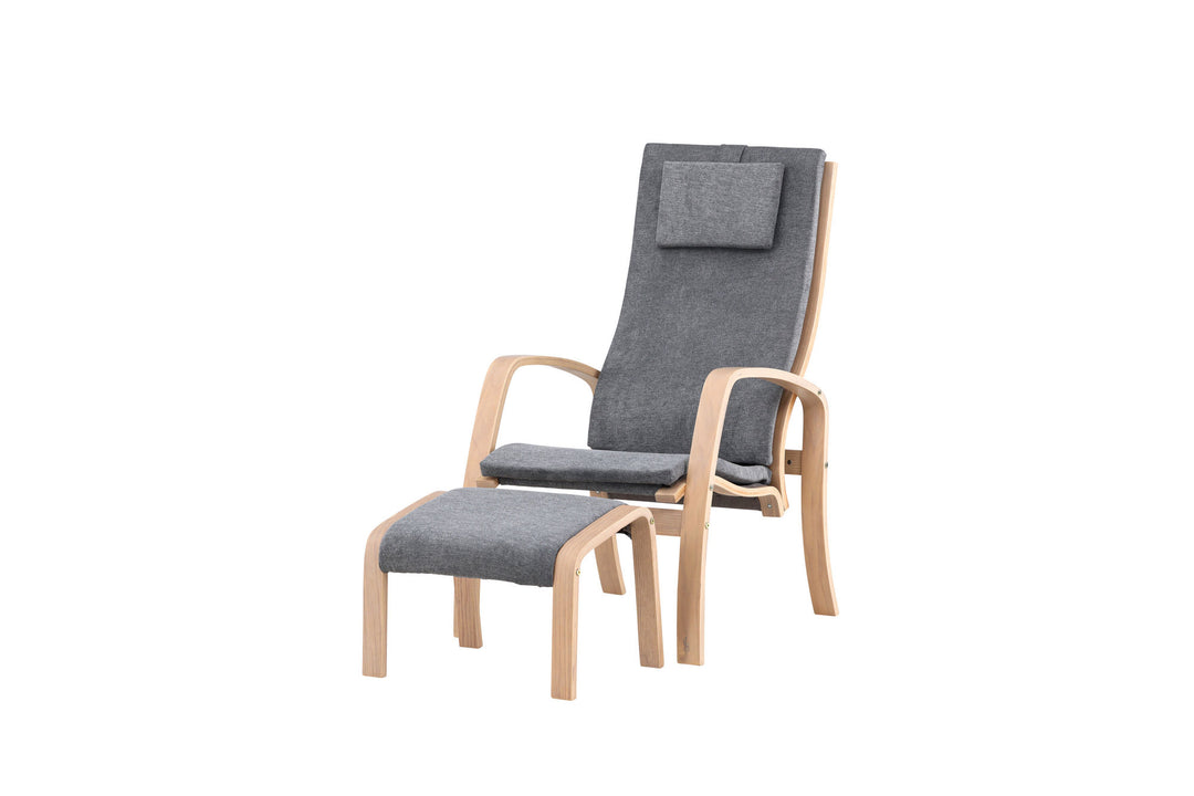 Venture Home Grötö Lounge Chair  - Oak Veneer  /  Dark Grey