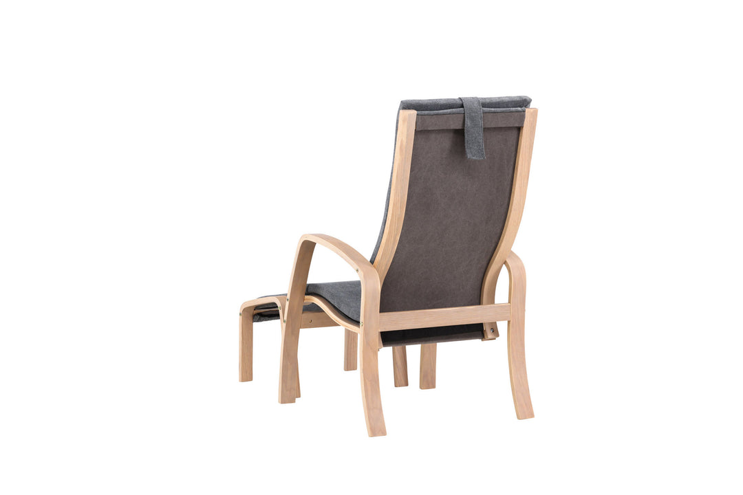 Venture Home Grötö Lounge Chair  - Oak Veneer  /  Dark Grey