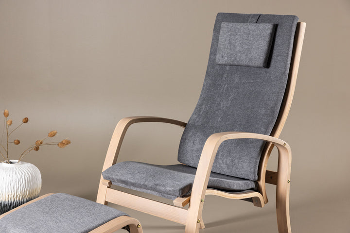 Venture Home Grötö Lounge Chair  - Oak Veneer  /  Dark Grey