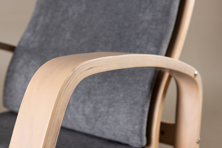 Venture Home Grötö Lounge Chair  - Oak Veneer  /  Dark Grey
