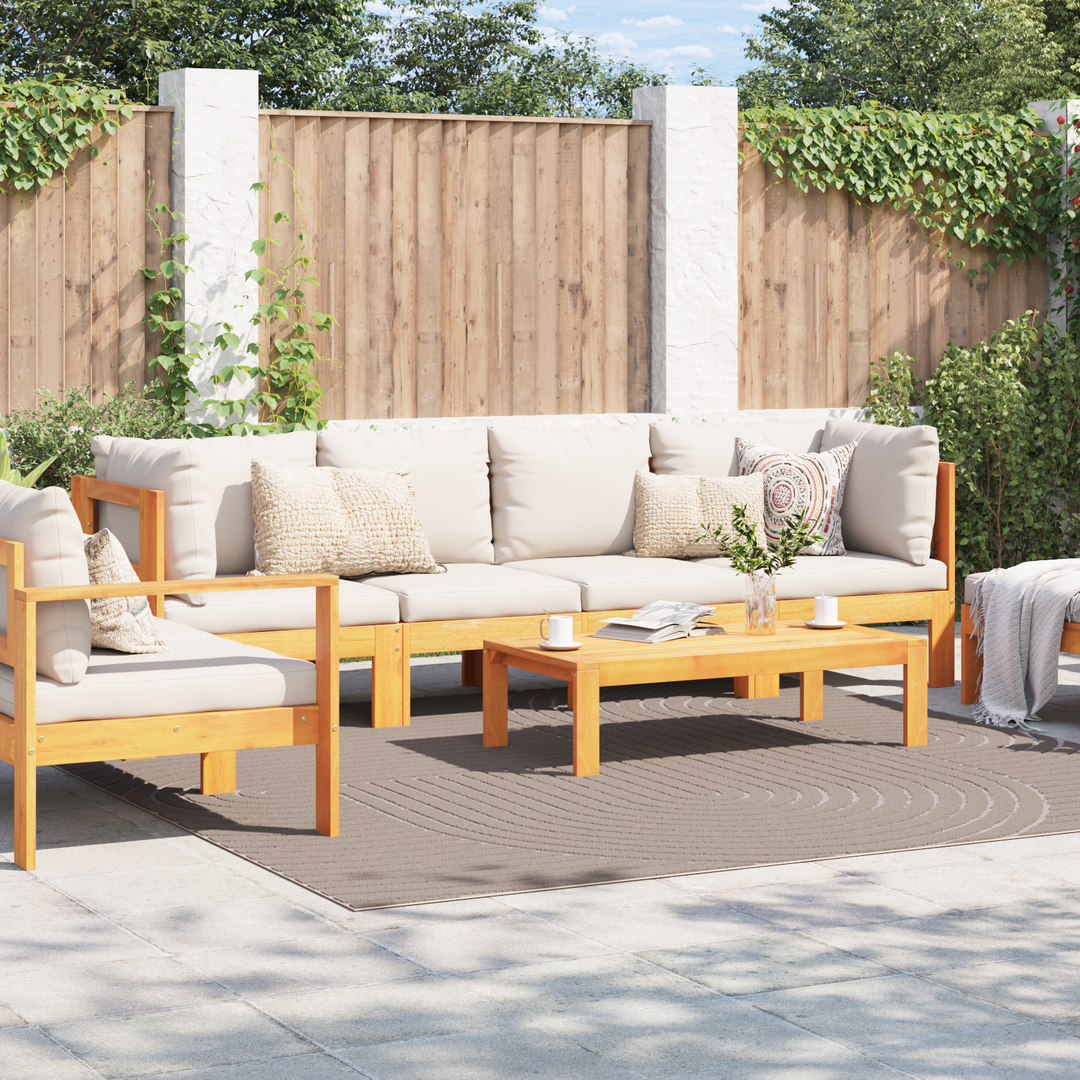 Områdetæpper Firkantet PALMERAS Beige 240 x 240 cm Polyester