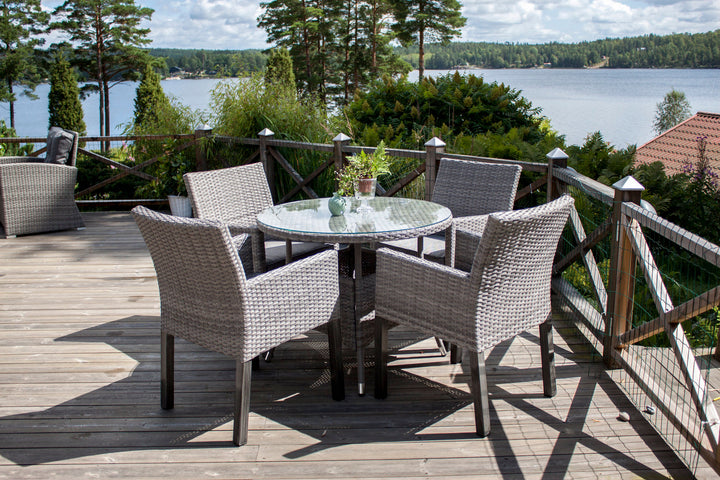 Venture Home Volta Table ø 90 - Grey/Glass
