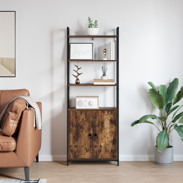 Bogskab Røget eg 60 x 24 x 161 cm Konstrueret træ