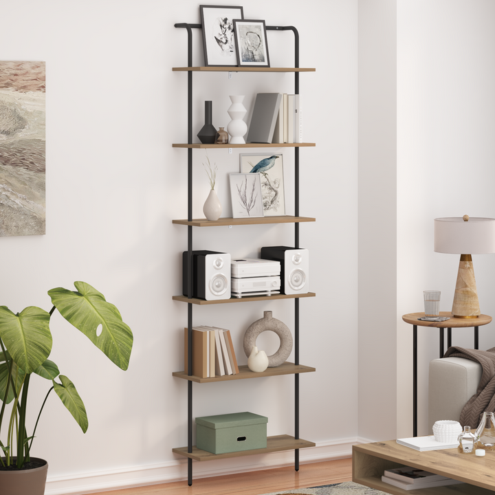 Bogreol Artisan Egetræ 60 x 24 x 203 cm Konstrueret træ