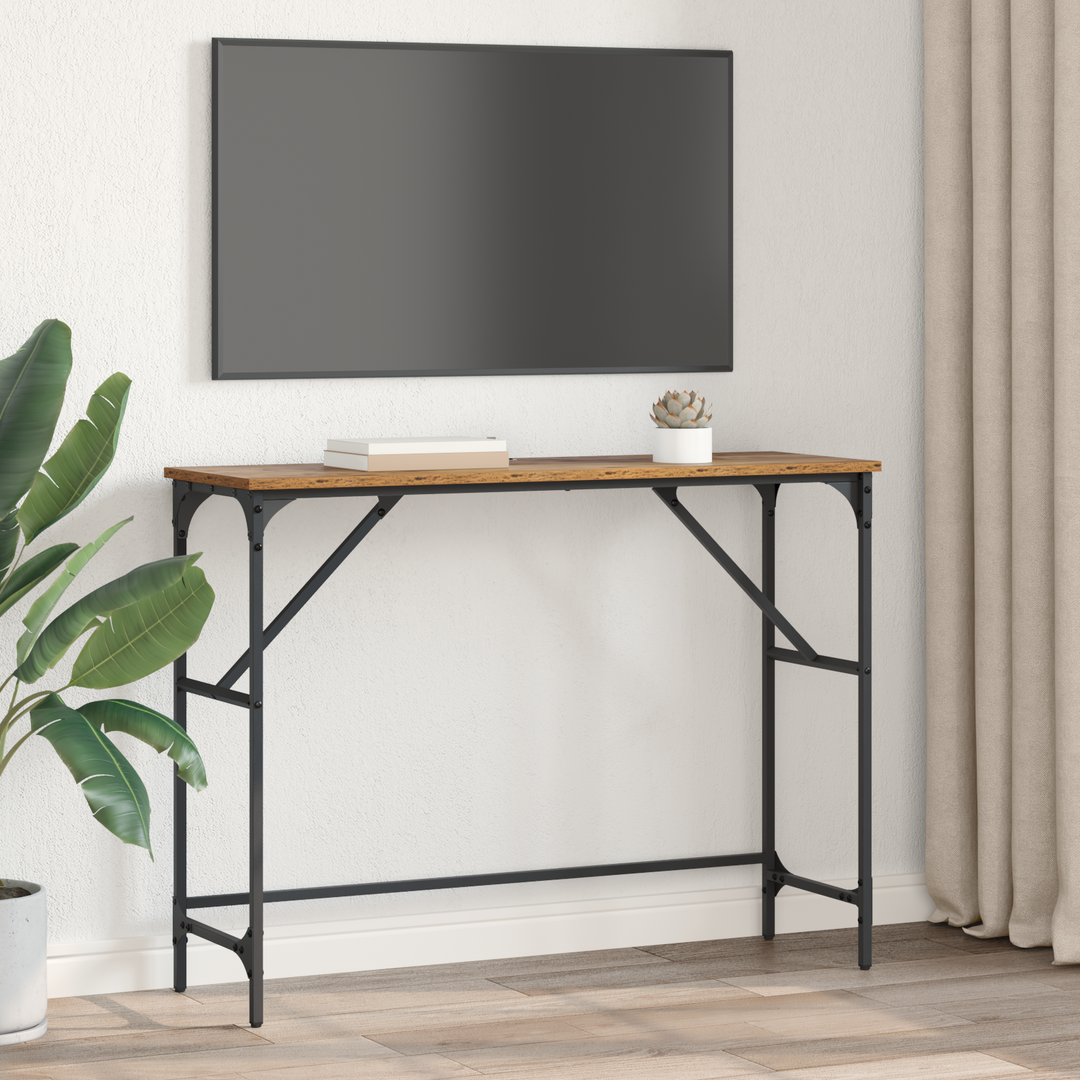 Konsolbord Gammelt træ 100 x 32 x 75 cm Konstrueret træ