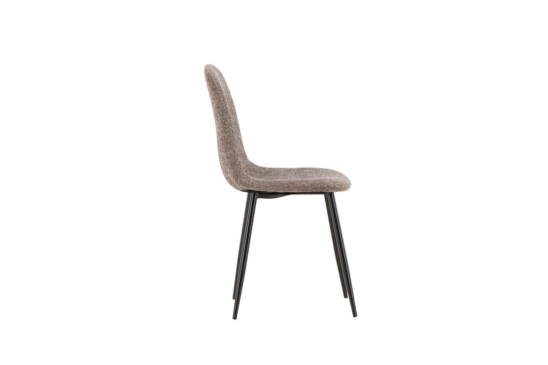 Venture Home Polar Dining Chair 2-pack - Black /  Grey boucle