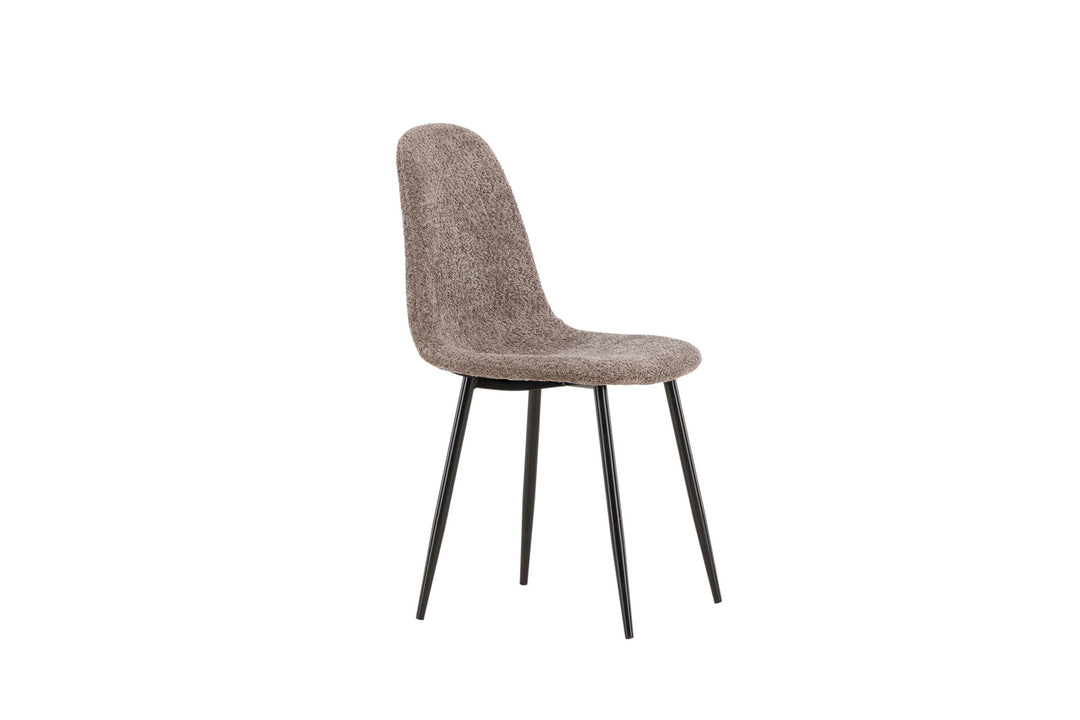 Venture Home Polar Dining Chair 2-pack - Black /  Grey boucle