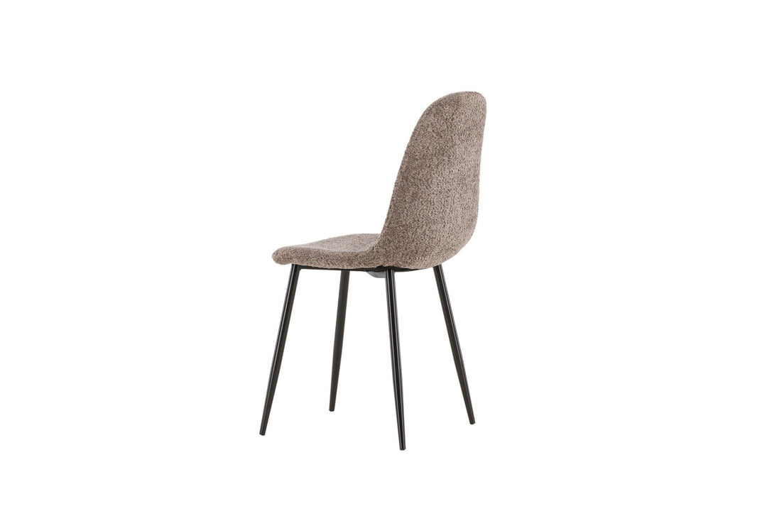 Venture Home Polar Dining Chair 2-pack - Black /  Grey boucle