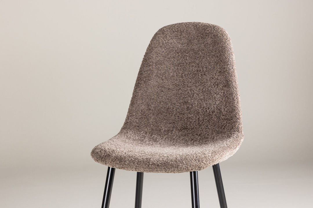 Venture Home Polar Dining Chair 2-pack - Black /  Grey boucle