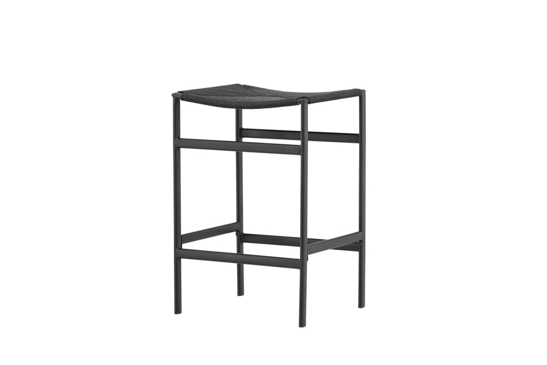 Venture Home Polly Bar Chair 2-pack - Black / Black Rope