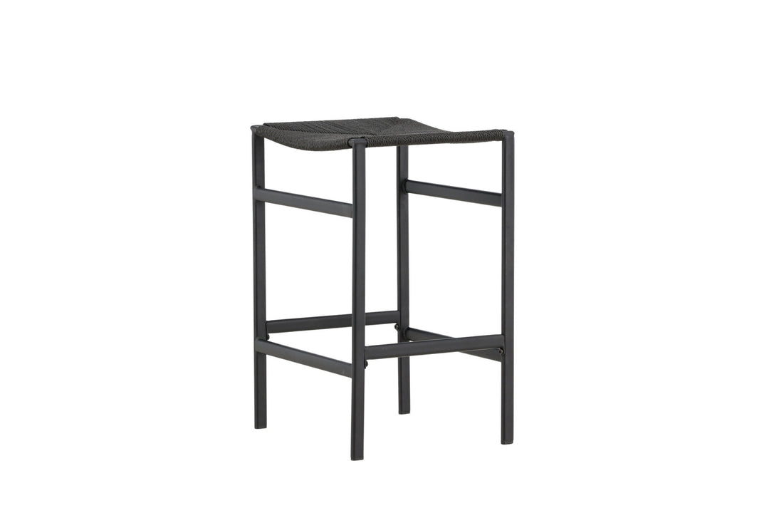 Venture Home Polly Bar Chair 2-pack - Black / Black Rope