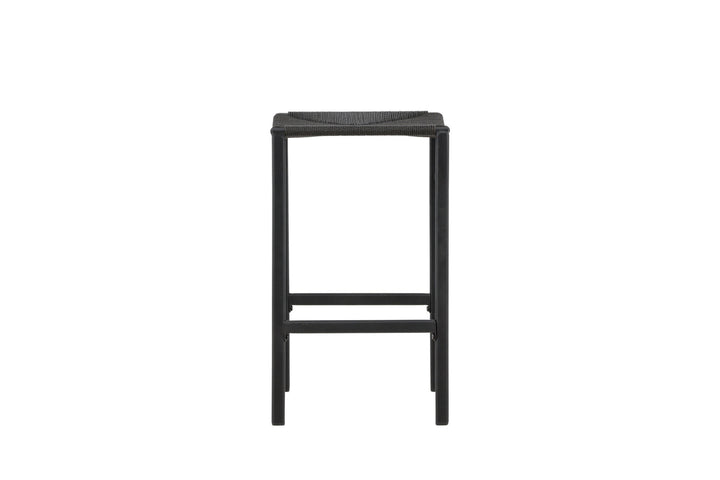 Venture Home Polly Bar Chair 2-pack - Black / Black Rope