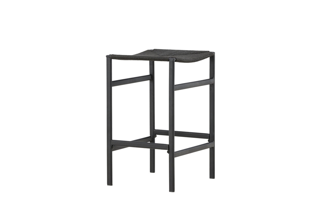 Venture Home Polly Bar Chair 2-pack - Black / Black Rope