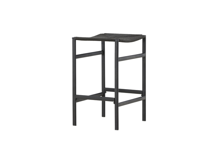 Venture Home Polly Bar Chair 2-pack - Black / Black Rope