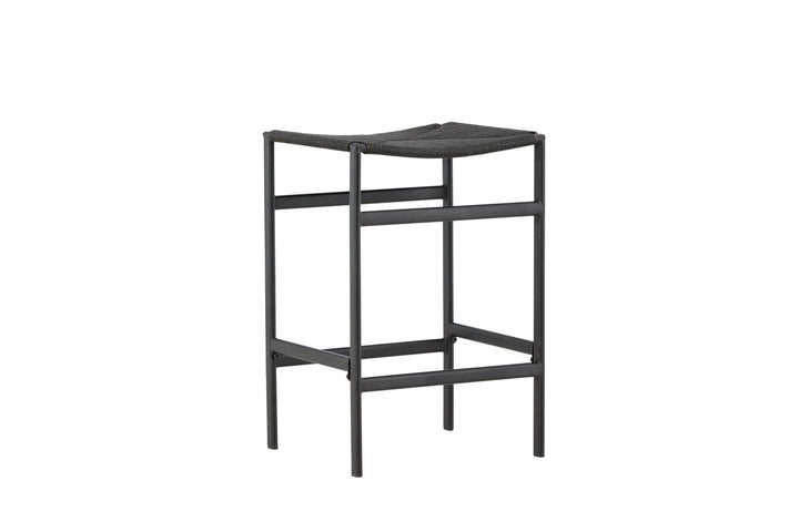 Venture Home Polly Bar Chair 2-pack - Black / Black Rope