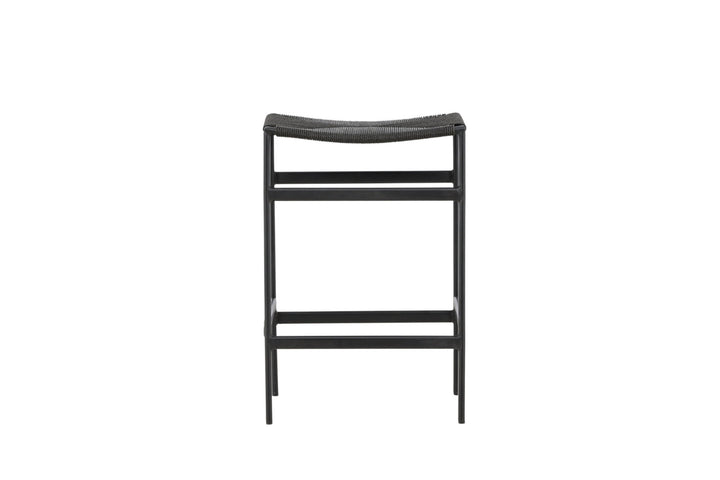 Venture Home Polly Bar Chair 2-pack - Black / Black Rope