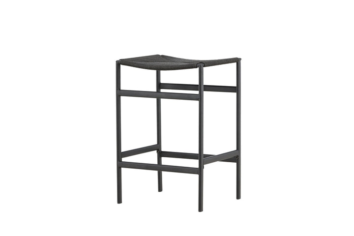 Venture Home Polly Bar Chair 2-pack - Black / Black Rope