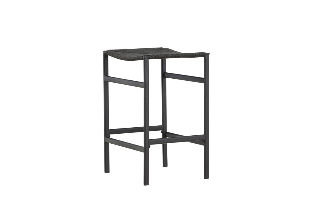 Venture Home Polly Bar Chair 2-pack - Black / Black Rope