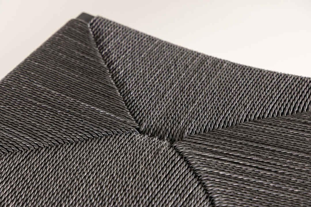 Venture Home Polly Bar Chair 2-pack - Black / Black Rope