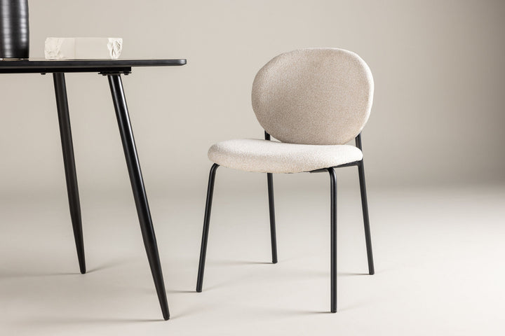 Venture Home Vault Dining Chair 2-pack - Black /  Beige / FSC 100%