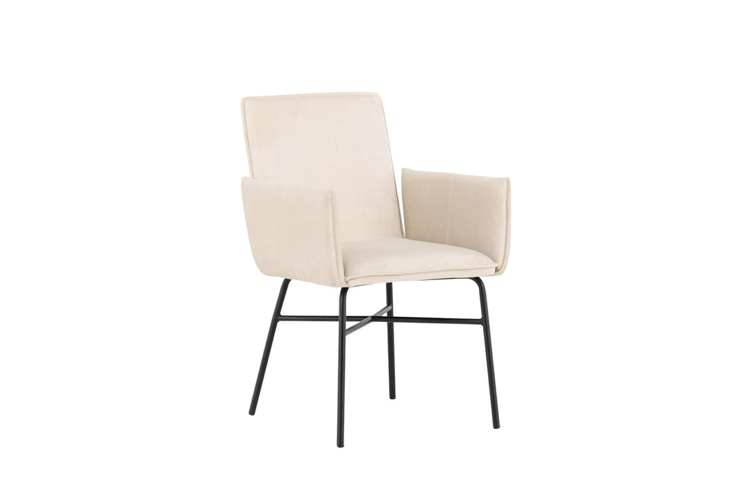 Venture Home Petra Dining Chair - Black /  Beige Velvet