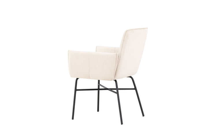 Venture Home Petra Dining Chair - Black /  Beige Velvet