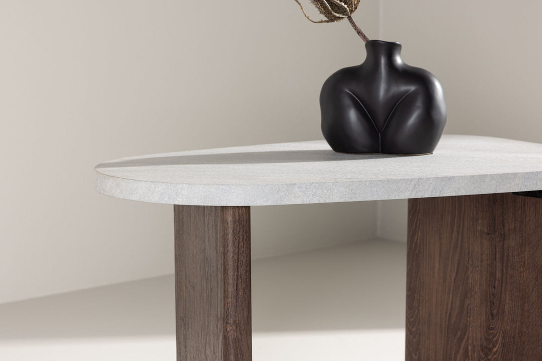 Venture Home Grönvik Side Table 70x45 cm - Mocca / Concretelook /