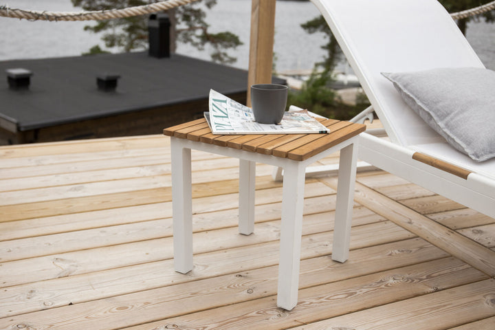 Venture Home Mexico Side table 40*40 - White/Teak