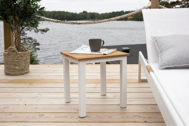 Venture Home Mexico Side table 40*40 - White/Teak