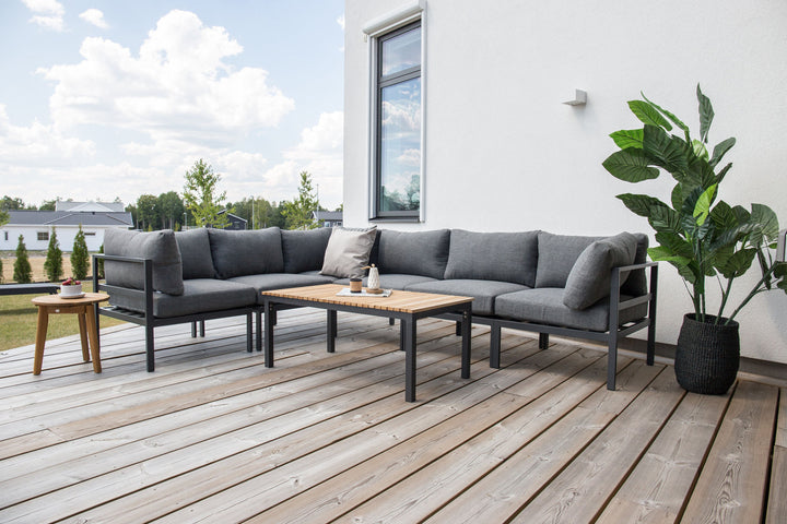 Venture Home Brasilia Sofa Table - Black/Teak