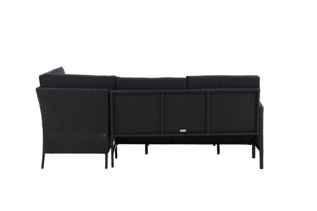 Venture Home Knock - Corner Sofa- Black/Black - Wicker -