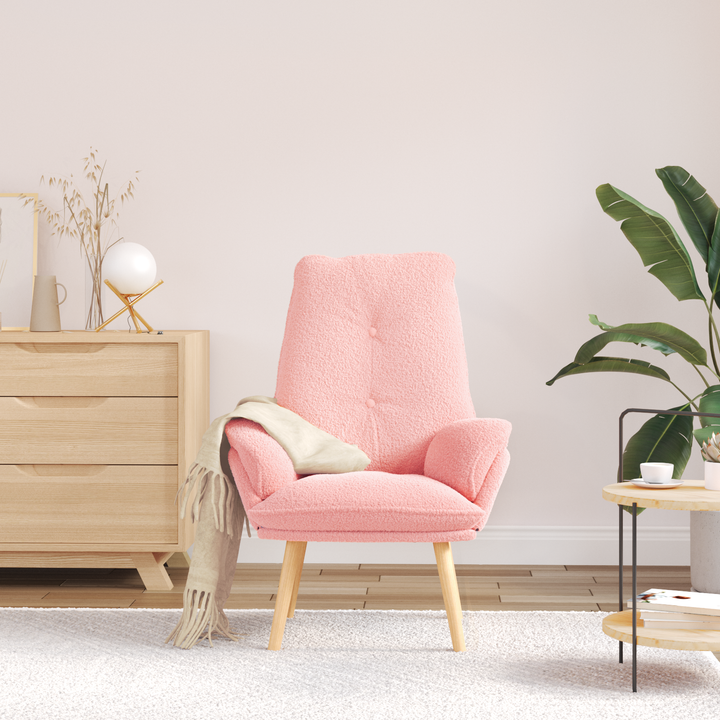 lænestol Lyserød 69 x 74 x 93 cm Sherpa-stof