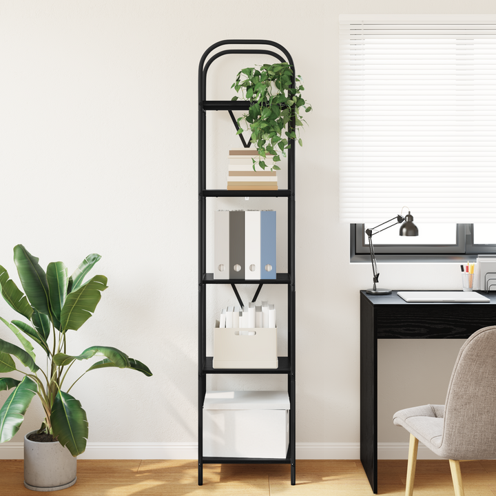 Bogreol Sort eg 40 x 30 x 183 cm Konstrueret træ
