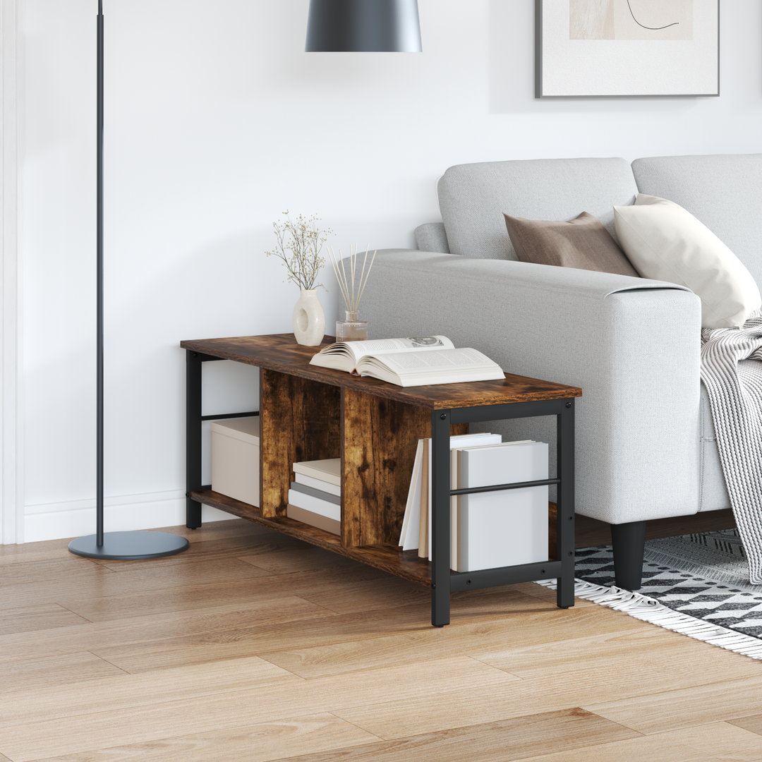 Bogreol Røget eg 102 x 32 x 40,5 cm Konstrueret træ