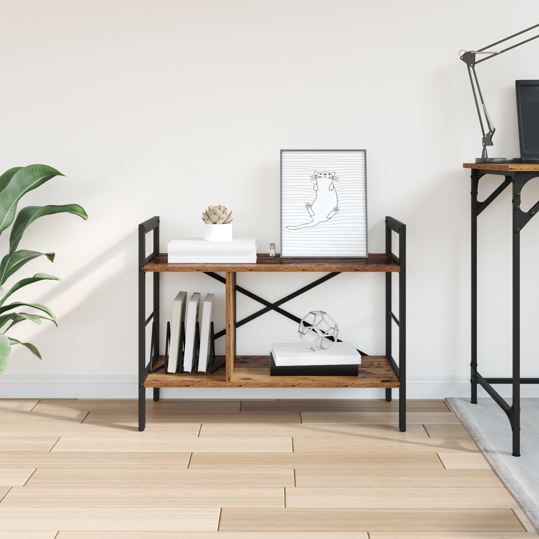 Bogreol Gammelt træ 75 x 30 x 58,5 cm Konstrueret træ