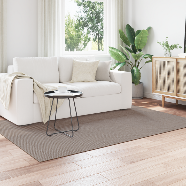 Områdetæpper Rektangulær LUGO Gråbrun 120 x 170 cm Polyester