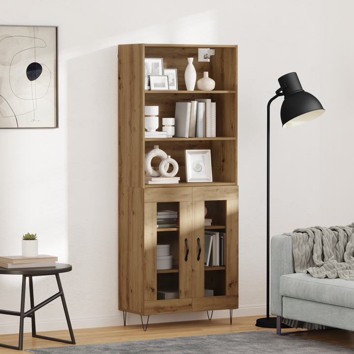 Highboard 2 pcs Artisan Egetræ Konstrueret træ