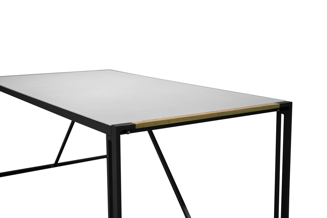 Venture Home Texas Dining Table 200*100 - Black Alu / Teak / Grey Spray stone