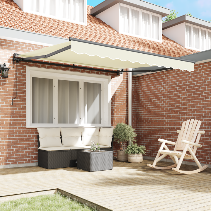 Markiseramme Creme 300 x 250 cm Polyester med PU belægning