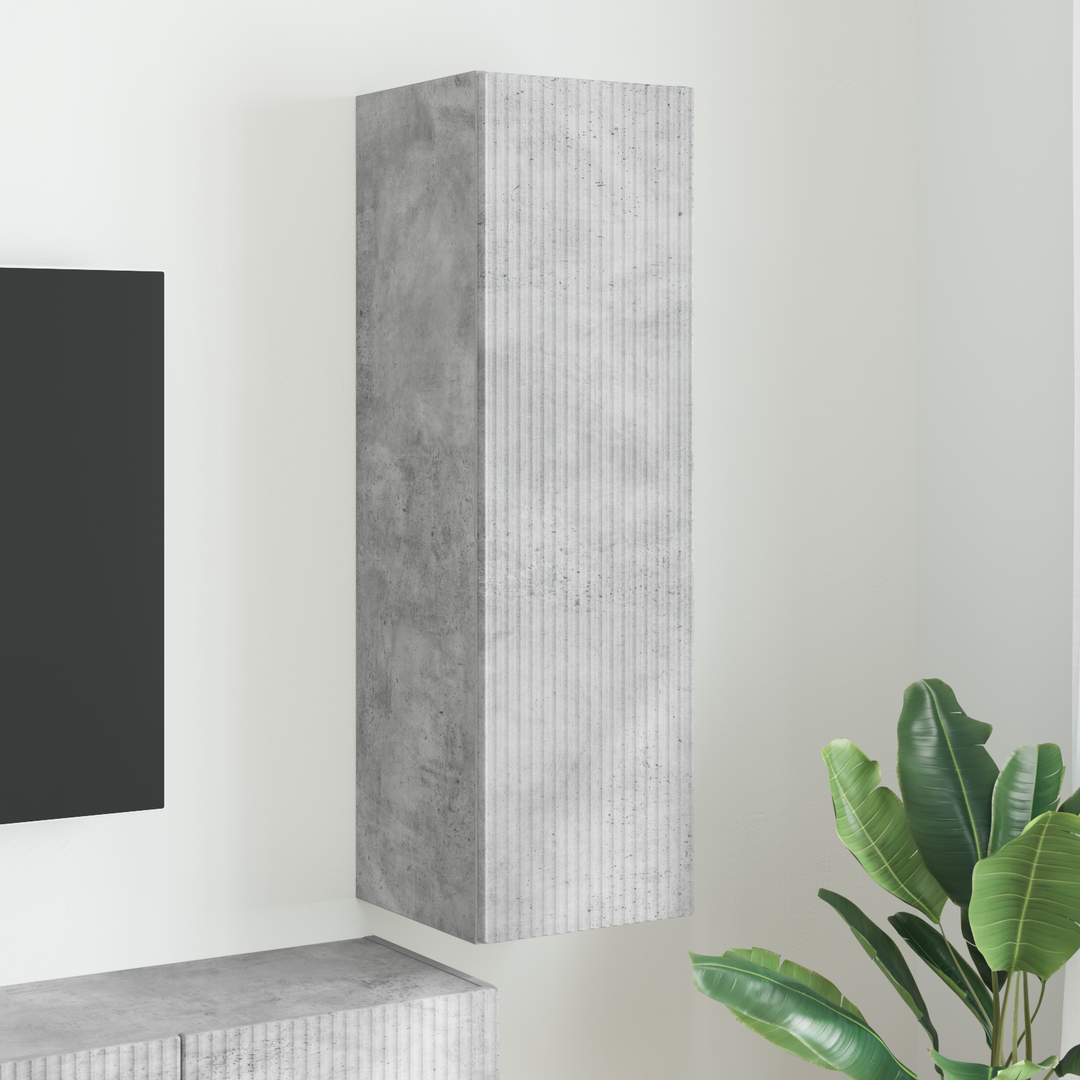 TV vægskab Vægmonteret Beton 30 x 31 x 100 cm Konstrueret træ