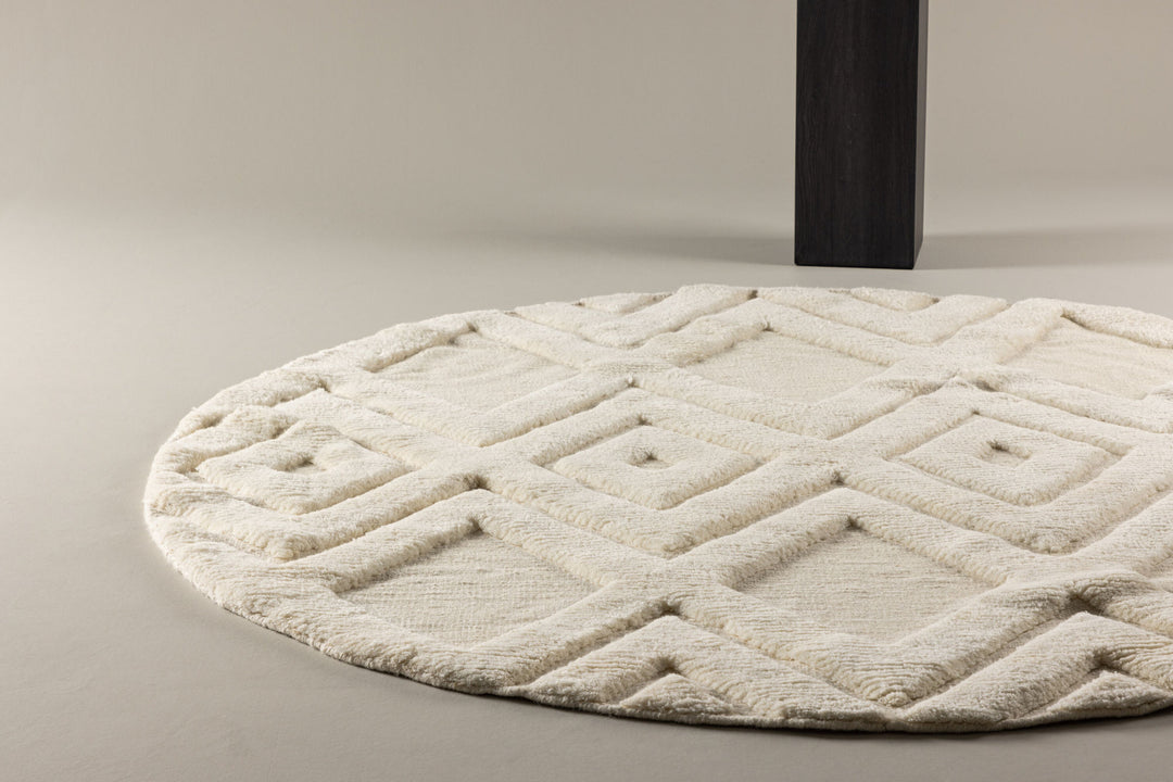 Vind Dahlia Wool - 200*200- -Round-White