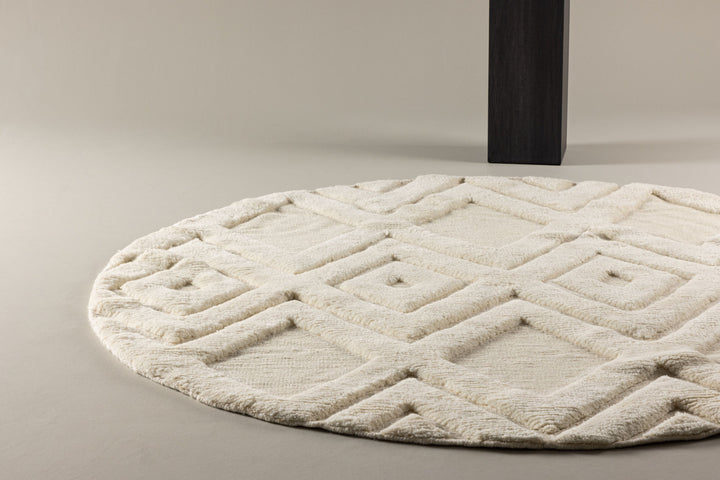 Vind Dahlia Wool - 200*200- -Round-White
