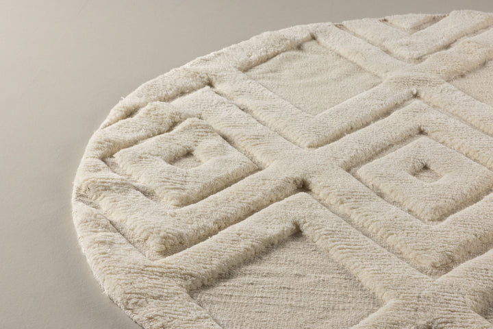 Vind Dahlia Wool - 200*200- -Round-White